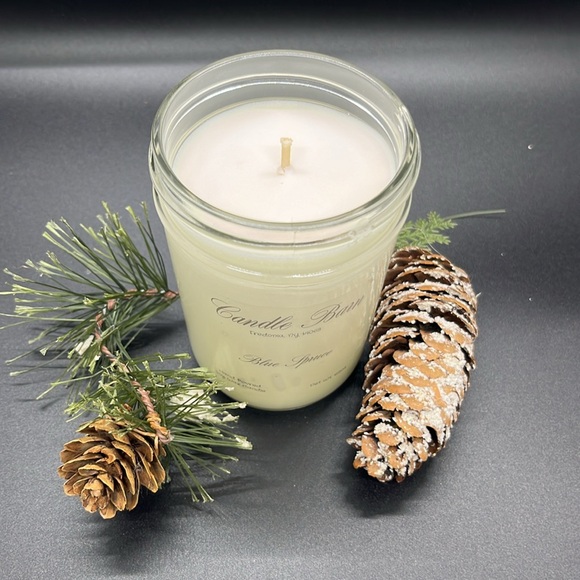 Soy wax candle, hand-poured. Blue spruce. - Picture 3 of 5